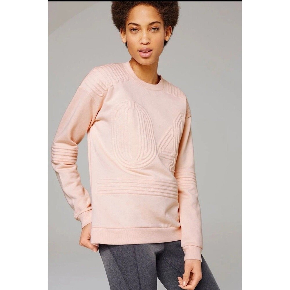 IVY PARK Corded 04 Sweatshirt‎ Size SMALL Light Pink Pullover Cotton